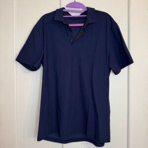 Lululemon Mens Twill Chill Polo Nautical Navy Black Size Large
